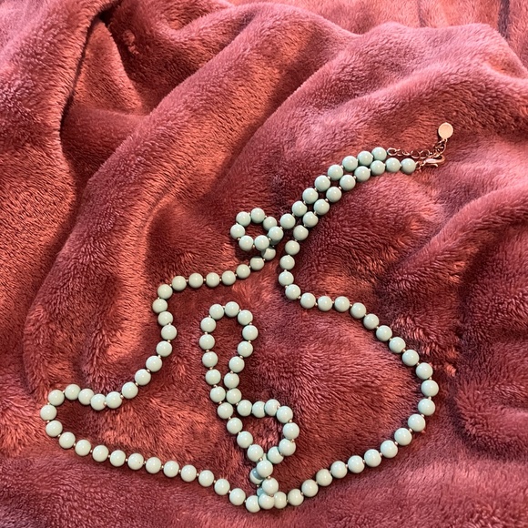 Charter Club Turquoise Faux Pearl Necklace - Picture 1 of 1
